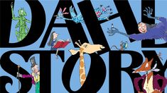 an image of the cover of a book called daily story with cartoon characters in it