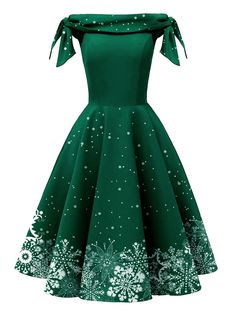 Vintage Christmas Dress Women, Dark Green Winter Dress, Fancy Christmas Dress, Green Christmas Dresses, Christmas Dress Women Church, 1950s Christmas Dress, Christmas Party Dress Ideas, Christmas Dresses Women, Christmas Dress Green