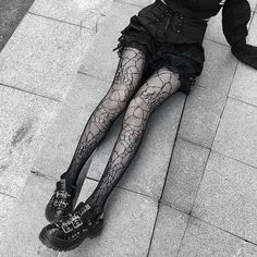 Upgrade your wardrobe with these high-quality y2k lolita dark gothic preppy punk spider high waist jk emo fishnet stockings. perfect for any mall goth or emo punk style. Clubwear Nightclub, Stile Punk Rock, Gothic Tights, Thigh High Tights, 3 Women, Women Body, Black Fishnets, Halloween Fancy Dress