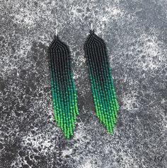 Emerald green & pink seed bead earrings Chandelier earrings | Etsy Green Fringe Jewelry For Festivals, Green Fringe Jewelry For Festival, Green Beaded Long Drop Jewelry, Dangle Beads With Beaded Fringe For Jewelry Making, Beads With Beaded Fringe For Jewelry Making, Green Beaded Bohemian Chandelier Earrings, Fringe Round Beads For Diy Jewelry Making, Green Chandelier Earrings With Dangling Beads For Festivals, Handmade Green Tassel Earrings For Festival