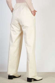 - Fit: True to size- Measurements: 1. Waist: 28cm, 2. Front rise: 31cm, 3. Length: 100cm- Materials: 100% cotton- Thickness: Moderate- Sheerness: None- Stretch: None- Lining: None- Care: Gentle wash cold and dry in shade Beige Cotton Wide Leg Pants With Belt Loops, Belted Cotton Wide Leg Pants, Cotton Wide-leg Chinos With Belt Loops, Cream Cotton Wide Leg Ankle-length Pants, Elegant Belted Cotton Pants, Belted Beige Cotton Bottoms, Belted High-waisted Cotton Pants, Beige Belted Cotton Bottoms, Cream Straight Leg Cotton Chinos