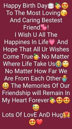 Whatsapp status happy birthday wishes for best friends Happy Bdy Wishes For Bestie, Birthday Wishes For A Best Friend Bff, Happy Birthday Bestie Quotes Friendship, Bff Birthday Quotes Funny, Happy Birthday Bff Quotes, Bestie Birthday Wishes Best Friends, Happy Birthday To Bestie, Best Friend Bday Wishes, Birthday Wishes Bestie