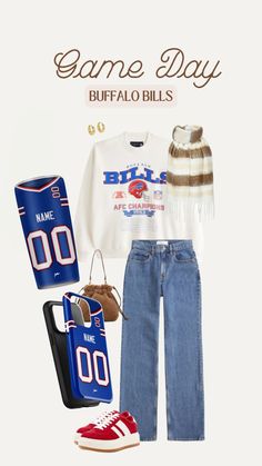 Stylish Buffalo Bills football game day outfit ideas: Show your team spirit! Football Game Day Outfit, Day Outfit Ideas, Football Game Outfit, Game Day Outfit, Nfl Season, Watch Party, Team Jersey