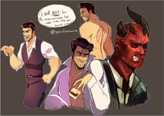 Lucifer Morningstar Fanart, Disney Beast, Fantasy Tv Shows, Good Omens Book, American Gods, Cool Backgrounds Wallpapers