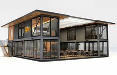 an image of a house made out of shipping containers