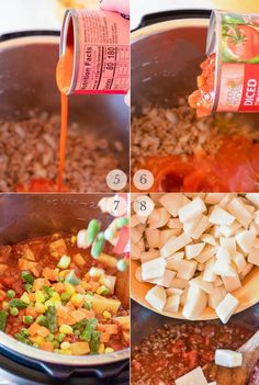 the steps to make mexican stew are shown