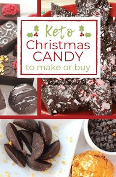 a collage of photos showing different types of christmas candy