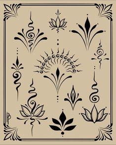 an art nouveau design in black and white