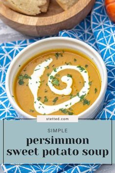 Fuyu persimmons combine with sweet potatoes and vegetables for an easy soup.