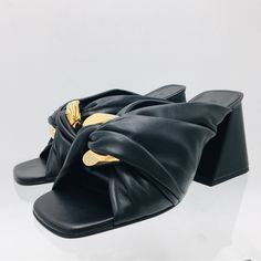 J. W. Anderson Chain Link Heel Mule Black Nappa Leather Women’s Size Eu 39.5 Us 9.5 Medium. Shoes Are New With Original Box And Dust Bag. Ugg Mules, Leopard Mules, Brown High Heels, Mule Sneakers, Suede Slides, Loafer Slippers, J W Anderson, Leather Clogs, Leather Mules