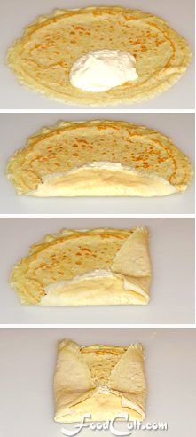 four different views of an uncooked tortilla