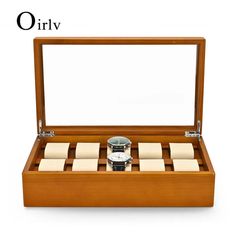 【Pure Solid Wood】The watch box is made of pure solid wood, Wooden products are durable and a classic match for rustic style. 【Fine Lining】Our watch case with unique modern design is the perfect combination of classic and function. The clear acrylic top is dust-proof, allowing your watch collection to be seen at a glance. With solid hardware and high-quality microfiber, it protects your watch from scratches while maintaining its beauty. 【Large Capacity】10 soft removable pillows for easy cleaning and maintenance. Dimensions: 34.0 x 30.0 x 9.35cm. It can meet most people's watch quantity needs. 【More Functions】There is enough space between the cover and the cushion to accommodate various sizes of watches. After removing the pillow, you can store AirPods, keys, rings, tie clips, pens, money, c Modern Jewelry Box Wood, Man Jewelry Box Storage, Wood Watch Box, Wooden Watch Box, Premium Jewelry, Jewelry Organizer Storage, Watch Holder, Watch Storage, Watch Display