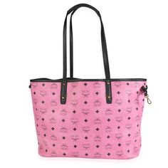 Mcm Pink Visetos Coated Canvas Reversible Liz Tote 0.5lb Mcm Designer Reversible Bags For Daily Use, Elegant Reversible Shoulder Bag For Shopping, Pink Reversible Shopping Bag, Pink Reversible Shoulder Bag For Shopping, Luxury Reversible Rectangular Shoulder Bag, Luxury Reversible Tote Shoulder Bag, Luxury Reversible Tote Bag, Luxury Reversible Shoulder Bag, Mcm Bags