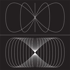 three different lines that appear to have been drawn in the same way as each other