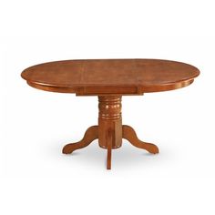 an oval dining table with four pedestals and two leaves on each end, in light oak