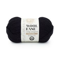 wool ease yarn ball in black