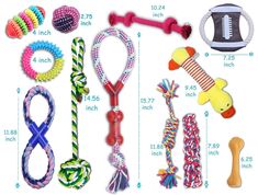 an assortment of dog toys and accessories for dogs to play with in the yard or on the lawn