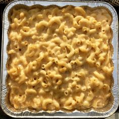 macaroni and cheese casserole in a pan