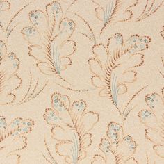 an image of a wallpaper pattern with flowers and leaves on the background in pastel colors