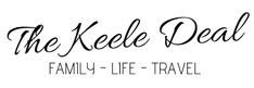 the kelle dead family life - travel logo on a white background with black lettering