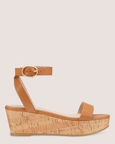 Avenue 65 Flatform Wedge Sandal | Stuart Weitzman Wedge Sandal, Stuart Weitzman, Wedge Heels, Wedge Sandals, Ankle Strap, Heel Height, Wedges, Twist, Sandals