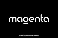 the word magenta written in white on a black background