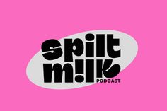 the logo for split milk on a pink background