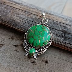 WELCOME Green Copper Turquoise Pendant 925 Sterling Silver Pendant Copper Turquoise Gemstone Pendant Handmade Silver Turquoise Jewelry Gift For Her METAL - 925 STERLING SILVER GEMSTOSTONE-Green Copper Turquoise SHIPPING - FREE SHIPPING WORLDWIDE HANDMADE - PENDANT BENEFIT OF Green Copper Turquoise Gemstone This stone is considered to give relief from pain and cramps. Copper turquoise is known to acquire all the three elements Earth/Air/Fire... Perfect For: Birthday Gift * Holiday Gift * Christmas Gift * New Year Gift * Father Day Gift * Gift for Mother * Weeding Gift Gift * Anniversary Gift Lovely Valentine's Day Gift * HAVE A NICE DAY THANKS FOR VISIT MY SHOP THANK YOU Elements Earth, Silver Turquoise Jewelry, Air Fire, Copper Turquoise, Green Copper, Turquoise Pendant, Handmade Pendant, Nouvel An, Turquoise Gemstone