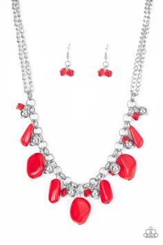 Grand Canyon Grotto - Red Necklace - Paparazzi Paparazzi Accessories Jewelry, Faux Rock, Rock Necklace, Nickel Free Jewelry, Red Accessories, Red Necklace, Red Jewelry, Paparazzi Accessories, Red Earrings