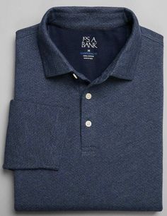 An ultra fine geometric jacquard brings depth, dimension, and tactile texture to this long-sleeve polo shirt from Jos. A. Bank. * TRADITIONAL FIT * 100% COTTON * IMPORTED FROM INDIA Fitted Long Sleeve Polo Shirt For Formal Occasions, Winter Golf Tops With Long Sleeves, Long Sleeve Cotton Polo Shirt For Golf, Cotton Long Sleeve Polo Shirt For Golf, Fitted Long Sleeve Polo Shirt For Golf, Classic Long Sleeve Golf Top, Tactile Texture, Long Sleeve Polo Shirt, Big Men