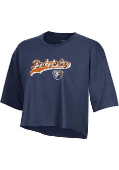 Let everyone know who you root for in this UT Tyler Patriots Navy Blue Boyfriend Crop Short Sleeve T-Shirt! This UT Tyler Patriots Short Sleeve Tee features a screen print team name on center chest. Cropped short sleeve, Boxy boyfriend fit, Set in ribbed neck, Raw hem, 100% Cotton Jersey, 4 Navy Boyfriend, Jersey Hat, 47 Brand, Team Names, Boyfriend Fit, Navy Women, Screen Print, Shirt Style, Short Sleeve Tee