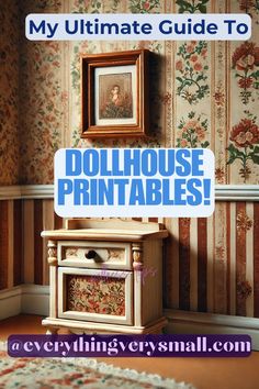 For some time, You might have wondered how dollhouse printable creators create their own designs. This was long due, but I finally wrote the ultimate guide on creating dollhouse printables DIY! Check out my blog post to find free sources of non-copyrighted images, how to edit them, and more!  Image is for illustrative purposes only. Printable Doll House Templates, Free Miniature Printables 1:12, Diy Dollhouse Miniatures, Dollhouse Decorating, Barbie Dreamhouse, Dollhouse Tutorials, House Template, Dollhouse Miniature Tutorials, House Crafts