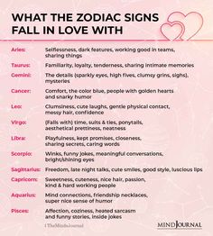 what zodiac signs fall in love with