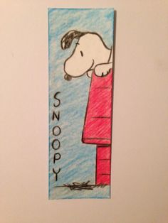 a child's drawing of a dog on top of a red pole with the words snoop