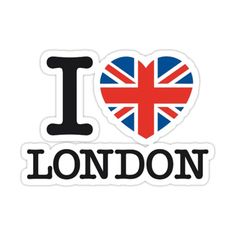 i love london sticker on a white background