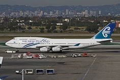 an air new zealand airplane on the tarmac