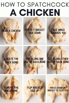 the instructions for how to cook a chicken