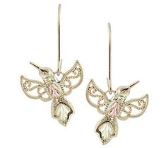 So pretty, you'll practically hear them hum in your ear--these hummingbird earrings are a graceful accent to any look. From Black Hills Gold. Hummingbird Jewelry, Black Hills Gold Jewelry, Hummingbird Earrings, Black Hills Gold, Black Hills, Special Jewelry, Creative Jewelry, Wire Jewelry, Antique Jewelry