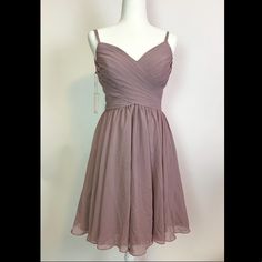 Dusty Mauve Corset Back Dress. Pleated. “Chiffon Short A-Line Knee Length Wedding Bridesmaid Dress Spaghetti Strap V-Neck Homecoming Cocktail Party Dress.”-Amazon Us Size4: Bust: 33.5", Waist: 26.5", Hips: 36.75", Height: 65" Comes From A Smoke Free Pet Friendly Home. Feel Free To Message Me If You Have Any Questions Or Offers, And Thank You For Viewing The Listing! Dusty Purple Dress, Corset Back Dress, Floral Tulle Dress, Wedding Bridesmaid Dress, Free People Lace Dress, Dress Amazon, Dusty Mauve, Dress Pleated, Corset Back