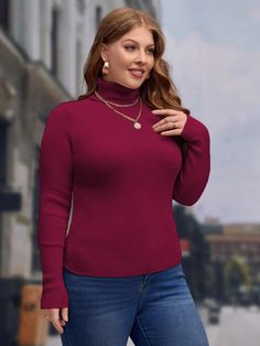 Indulge in the cozy allure of our Long Sleeve Ribbed Knit Sweater, where casual meets classy for an unbeatable style statement. This wardrobe essential boasts a slim fit and regular sleeves, sculpting a flattering silhouette. The high-neck design exudes sophistication, while the rib-knit details add texture and dimension, elevating the classic plain pattern. Crafted from 100% polyester knitwear with a luxurious high stretch, this sweater seamlessly marries comfort with elegance. Details: Style: Elegant Ribbed Winter Sweater, Elegant Solid Color Sweater For Fall, Elegant Stretch Solid Color Sweater, Elegant Non-stretch Winter Sweater, Long Sleeve Ribbed Outerwear, Ribbed Long Sleeve Outerwear, Solid Color Long Sleeve Ribbed Outerwear, Trendy High Stretch Sweater For Fall, Trendy High Stretch Fall Sweater