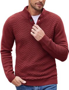 The Men's Quarter Button Long Sleeve Sweater is perfect for layering. Crafted from a lightweight, breathable cotton and designed with timeless rib detailing, its classic silhouette will fit into any wardrobe. Wear it with jeans for a semi-casual look. 50%Viscose, 28%Polyester, 22%Polyamide Pull On closure Machine Wash Brand Size Chest Shoulder XS 30 - 32 28 - 30 S 34 - 36 30 - 32 M 38 - 40 32 - 33 L 42 - 44 33 - 34 XL 46 - 48 36 - 38 2XL 48 - 50 40 - 42 3XL 50 - 52 44 - 48 Fall Layering Henley With Buttons, Classic Winter Henley With Button Closure, Classic Henley With Button Closure For Winter, Solid Long Sleeve Polo Sweater With Button Closure, Casual Winter Henley With Button Closure, Classic Henley For Fall Layering, Classic Long Sleeve Henley For Winter, Classic Henley For Layering In Fall, Winter Crew Neck Henley With Buttons