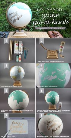 how to make a globe guest book