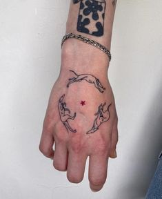 a person with a tattoo on their hand