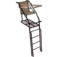 a hunting chair with a ladder attached to it