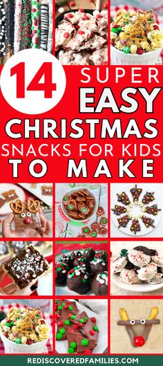 twelve easy christmas snacks for kids to make