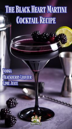 the black heart martini cocktail recipe