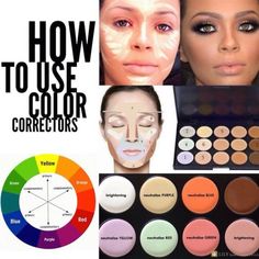 alluremakeup-il: How to use color correctors! Basically, to neutralize a color, you find it on the color wheel, and use the opposite color in place. Color correctors and neutralizers are found in foundations, concealers, makeup bases and sunscreens for the different skin tones and problems. Here’s some common discoloration problems, and what colors will fix them: - Yellow and Peach (depending on your skin tone): Yellow and peach (or salmon) corrects blue areas like bruises and dark circl... Color Wheel Makeup How To Use, How To Use Color Corrector, Color Wheel Makeup, Makeup Color Corrector, Optimum Health, Makeup Color Wheel, The Color Wheel