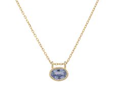 With its quiet, modern elegance, this Jennie Kwon necklace is a contemporary take on the traditional colored stone pendant necklace. The oval blue sapphire is set in a 14K yellow gold milgrain bezel and sits at the base of the 14K yellow gold chain. Wear it alone or layered with your other favorites. total length : 16" : 14K yellow gold14K yellow gold sapphire pendant : just over 1/4" x just over 1/4" : including bale blue sapphire : 4mm x 6mm14K yellow gold spring ring clasp closure Oval Sapphire Pendant, Jennie Kwon, Diamond Flower Pendant, Blue Sapphire Necklace, Open Heart Necklace, Baroque Pearl Necklace, Gold Cross Pendant, Colored Stone, Sapphire Pendant