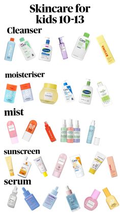 skincare for 10-13 year olds! Skincare For Kids 12, Preppy Sisters, Skin Care For Kids, Skincare For Kids, Kids Skin Care, Preppy Skincare, Teen Skincare