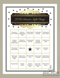 a black and gold wedding game with stars on it